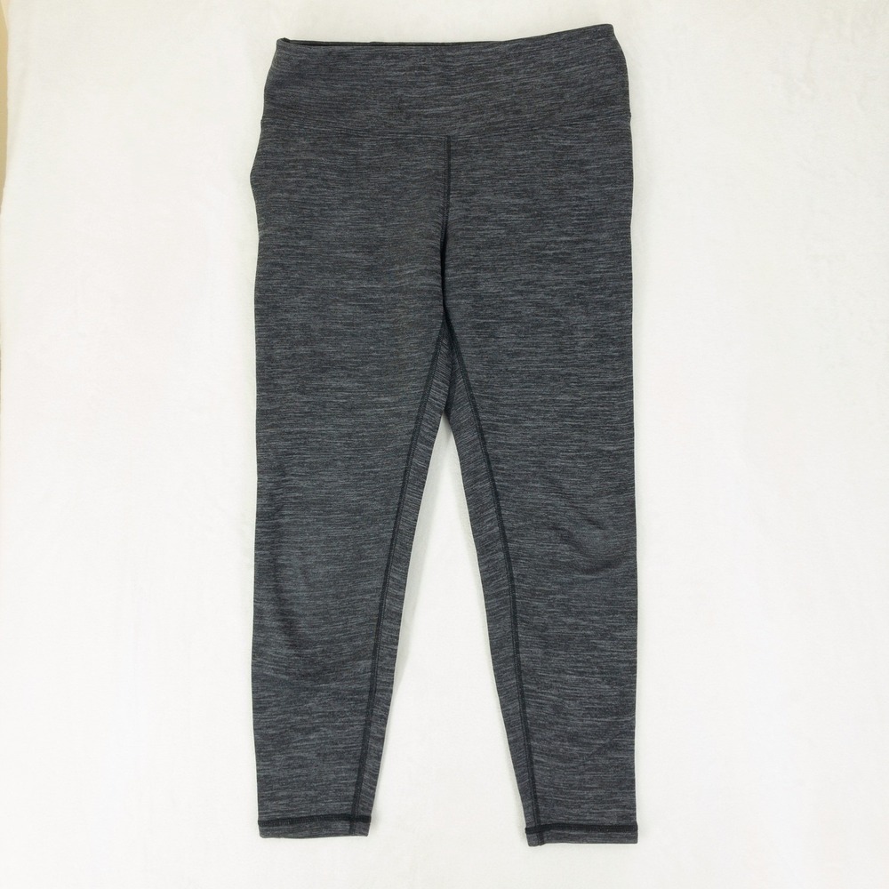 Athleta Altitude Pants Womens M Gray Polartec Power Stretch Leggings Heathered
